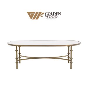 GW-TB41 | Elara Oval Brass Coffee Table